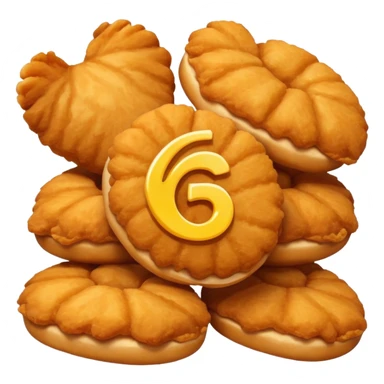 A bunch of chicken nuggets doing six seven sticker