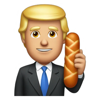 trump-holding-his-sausage sticker