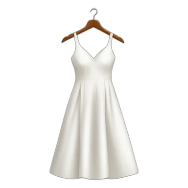 White dress on hanger sticker