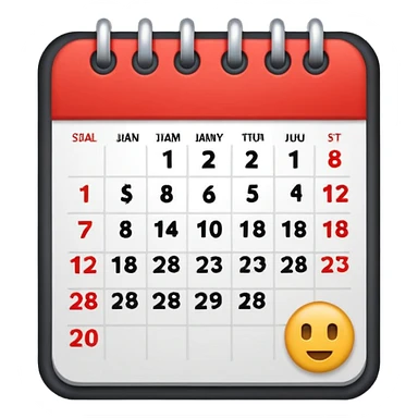 calendar emoji with $61 over the calendar sticker