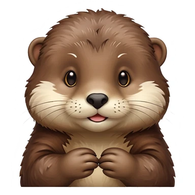 Otter in love  sticker