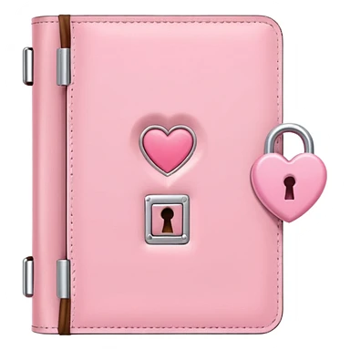 Pastel Pink Diary With Heart Lock sticker