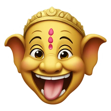 laughing ganesha emoji face sticker