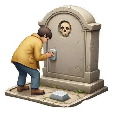 Pissing on grave  sticker