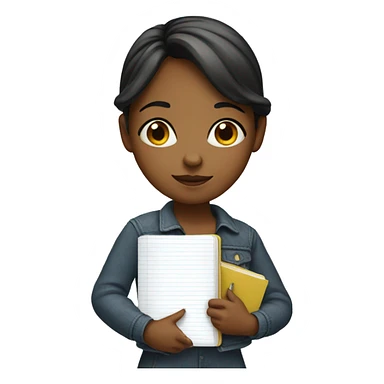 Girl with notebook  sticker