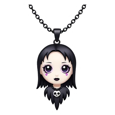 kawaii goth necklace  sticker
