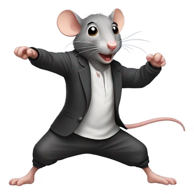 Dancing rat sticker