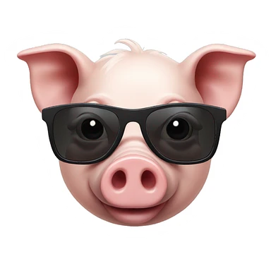 pig with sunglasses sticker