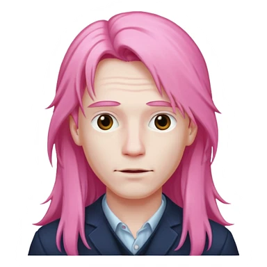 men with pink long hair sticker