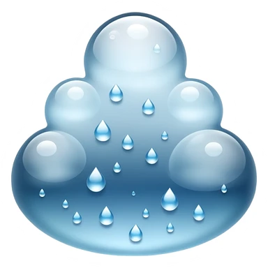 a close-up of a glass surface covered with small water droplets and light fog, as if from steam or humidity — some droplets sliding down slowly — soft reflections and blurred transparency give a realistic misty look — clean, glossy design with gentle lighting sticker