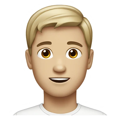 white boy with black but brownish hair  sticker