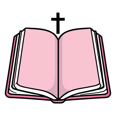 Pink Bible emoji sticker
