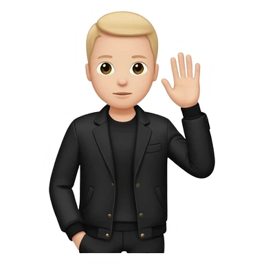 No head Body Wearing Jacket And Black Pants And One Hand In Jacket Pocket  sticker