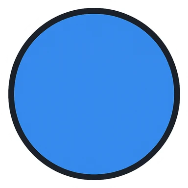 flat blue circle icon sticker
