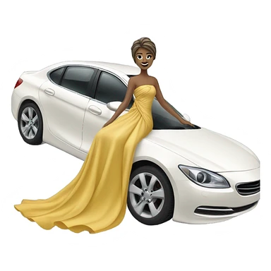 Car wearing a dress sticker