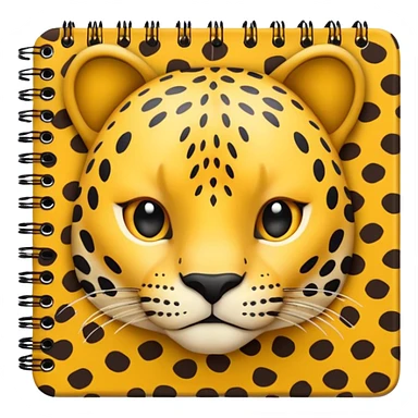 leopard patterned notebook sticker