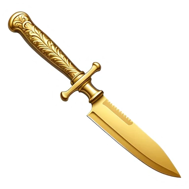 Gold knife sticker