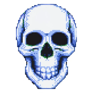 pixel art skull sticker