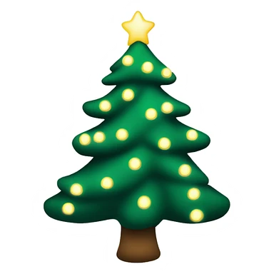 Christmas tree with white lights sticker