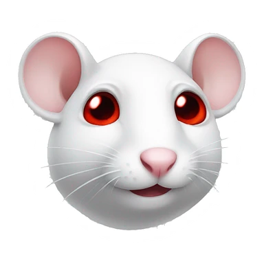 white mouse red eyes sticker