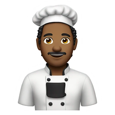 Chef with curly black hair sticker