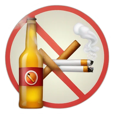 no smoking and alcohol sticker