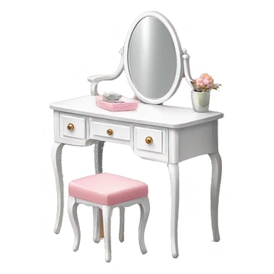 Vanity table with mirror  sticker