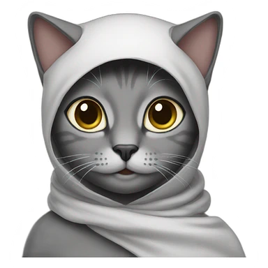 Cat-in-hijab sticker