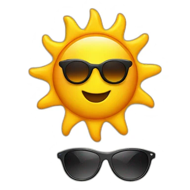 Sun with sunglasses sticker