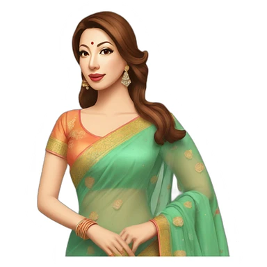 Munmun Dutta saree clothes  sticker