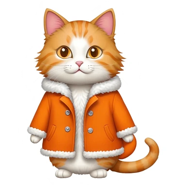 cat wearing coat sticker