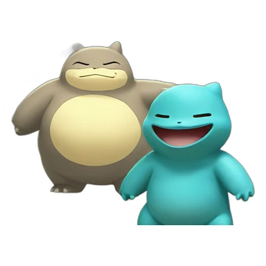 Snorlax behind charmander sticker