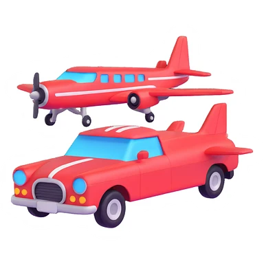 car with a plane sticker