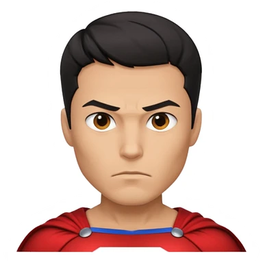 Male superhero face sticker
