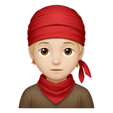 kid with wearing red bandana sticker