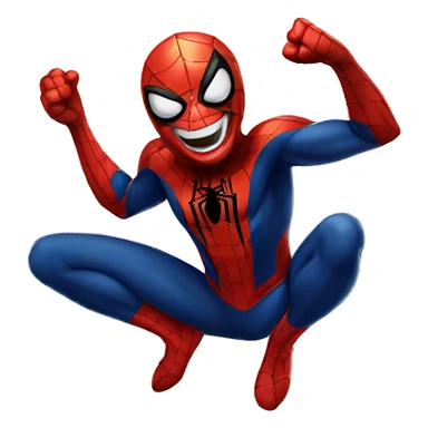 Spiderman laughing sticker