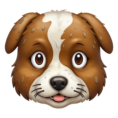 dirty dog face  sticker