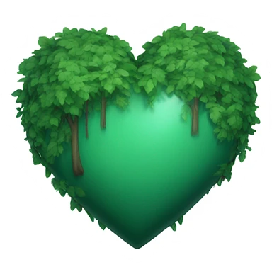 Forest green heart sticker