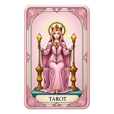 light pink tarot card deck sticker
