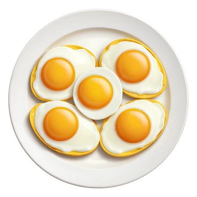Sunny side Eggs in a plate  sticker