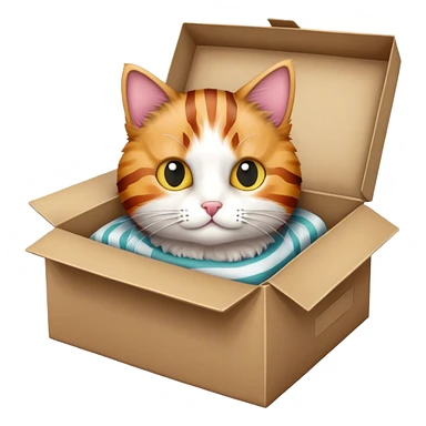 Cat in a shoebox  sticker