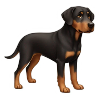 Brown labrador crossed with beauceron sticker