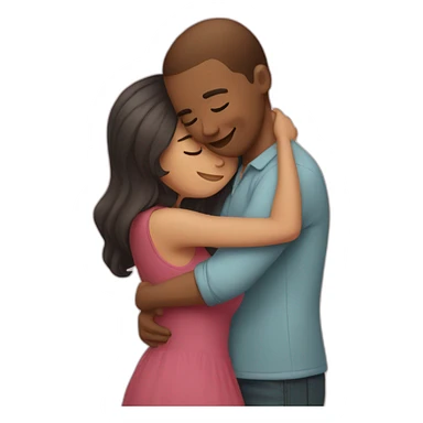 Hugging girlfriend sticker
