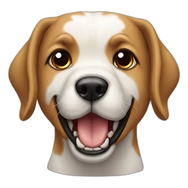 perrito botando la lengua sticker