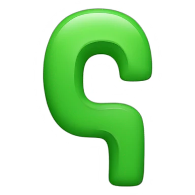 green letter P sticker