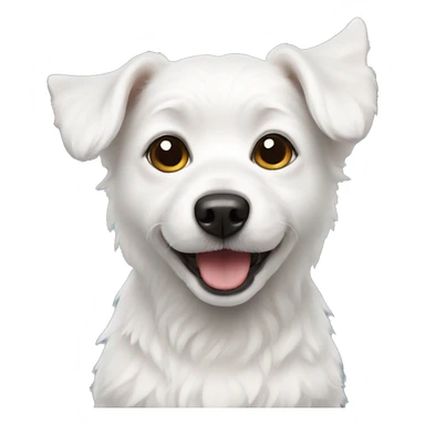 Small white dog  sticker