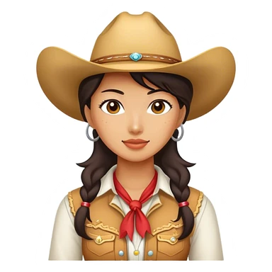 Chica vaquera morenita china  sticker