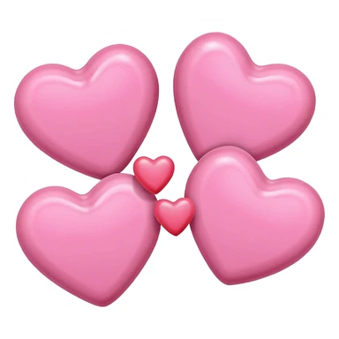 pink hearts and pink candy sticker