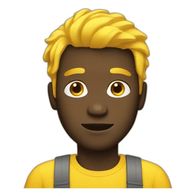 black guy with yellow hair sticker