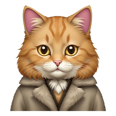 Cat wearing long coat sticker